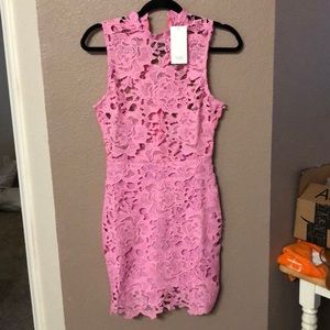 Pink lace dress